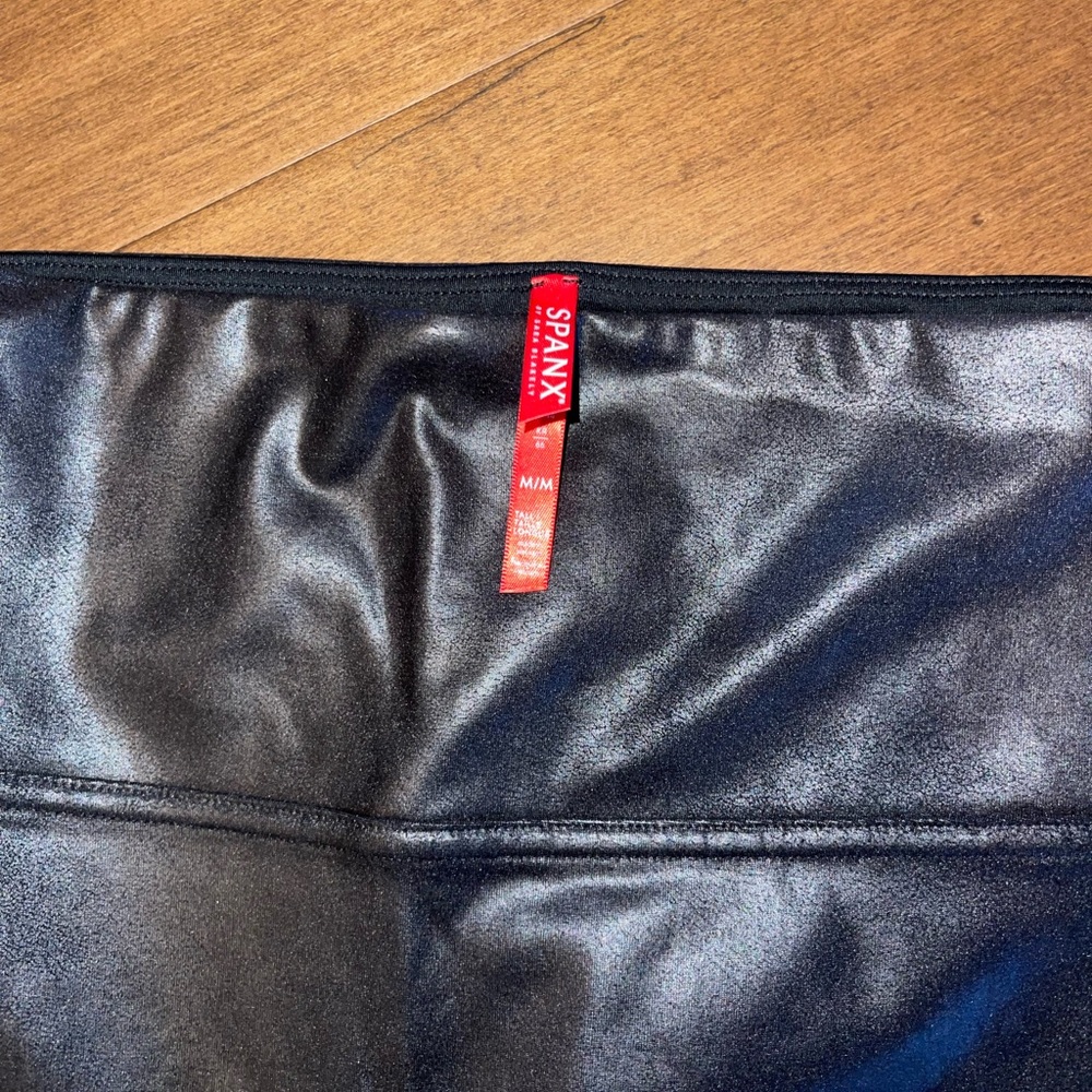 SPANX Shiny Black Leggings